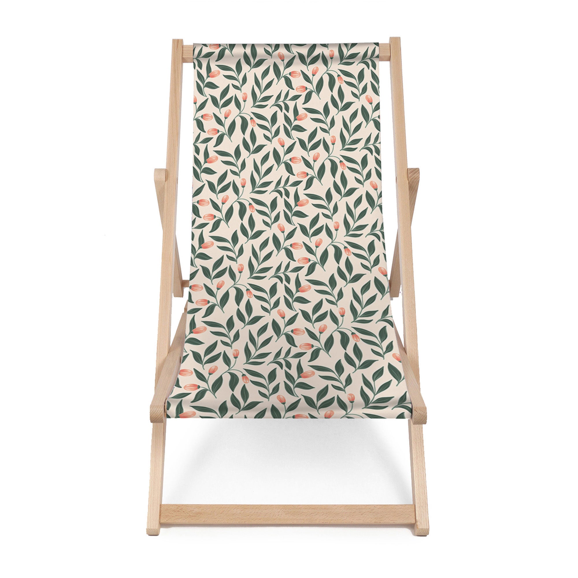 Leżak drewniany Pink Berries Pattern-M