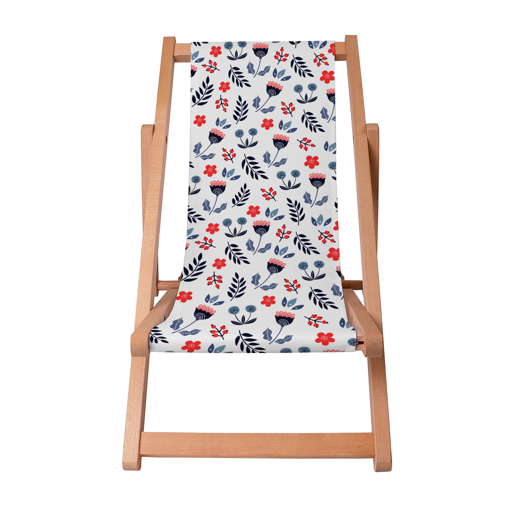 Leżak drewniany Scandi Flowers-S