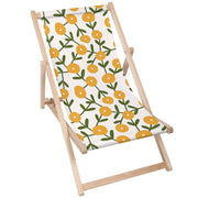 Leżak drewniany Scandinavian Green and Yellow-M