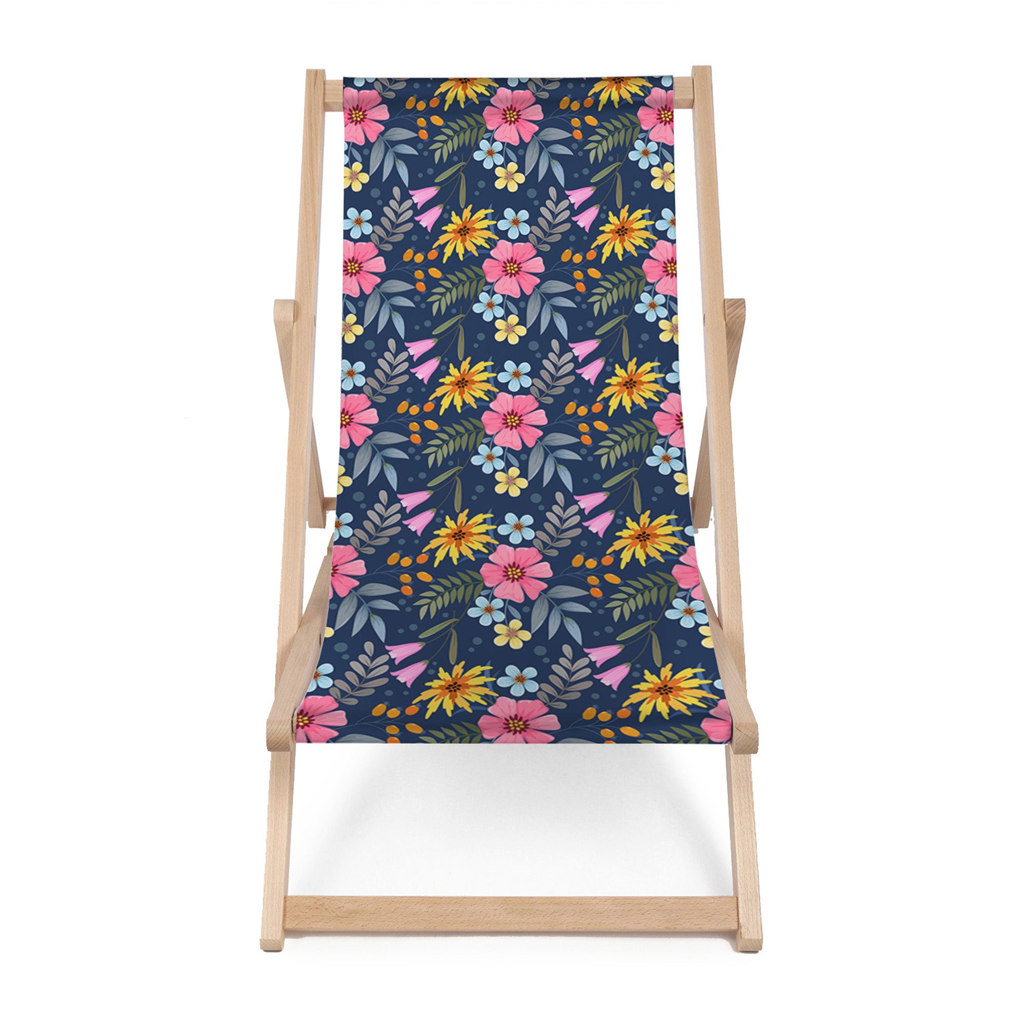 Leżak drewniany Spring Flowers-M