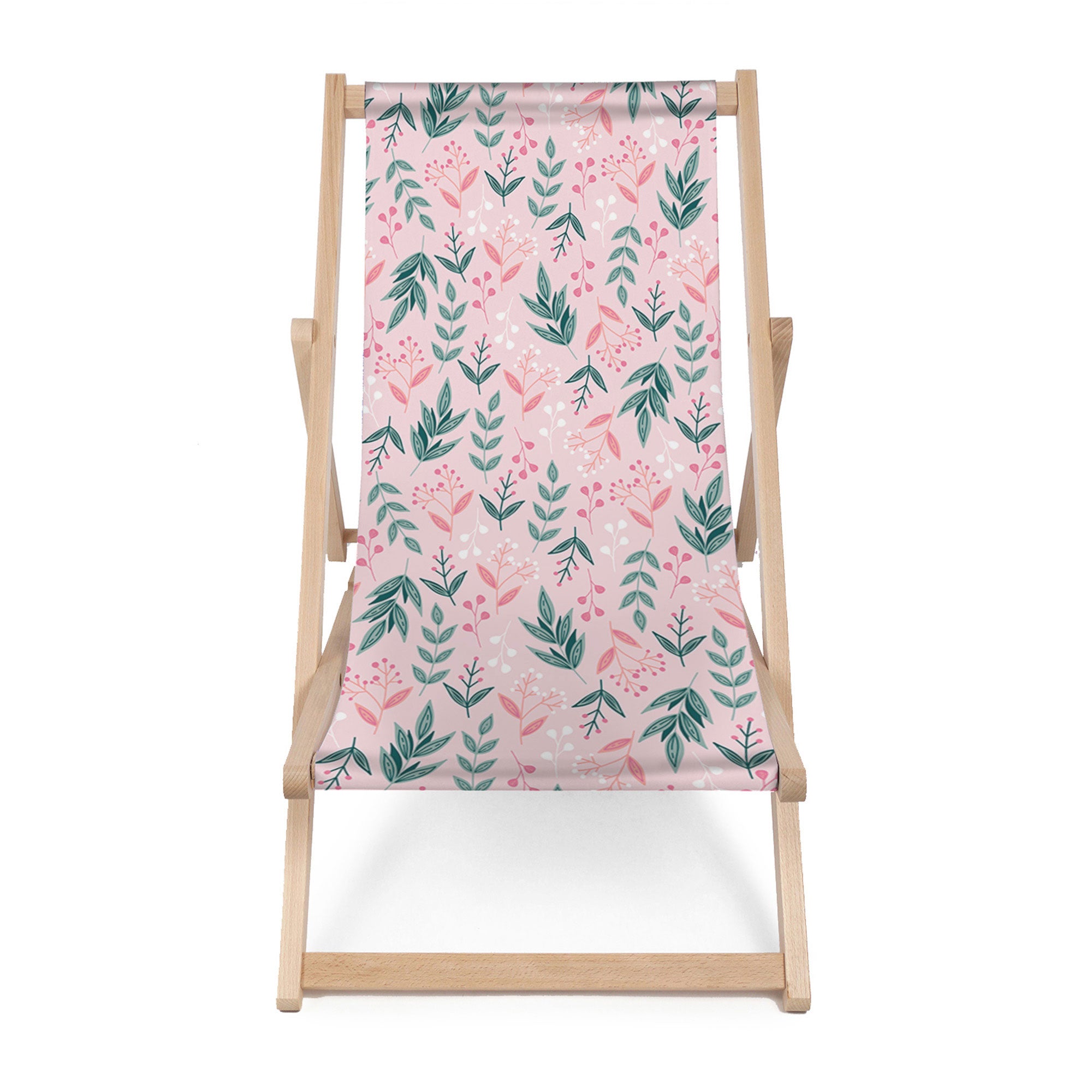 Leżak drewniany Sweet Leaves Pattern-M