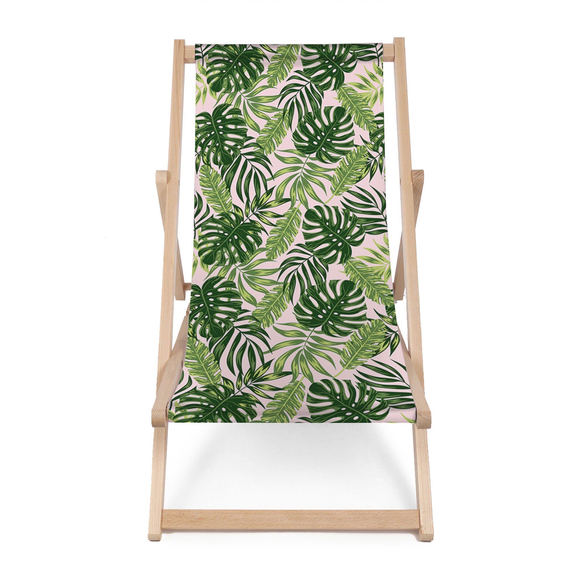 Leżak drewniany Tropical Jungle Leaves-M