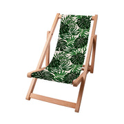 Leżak drewniany Tropical Leaves Pattern