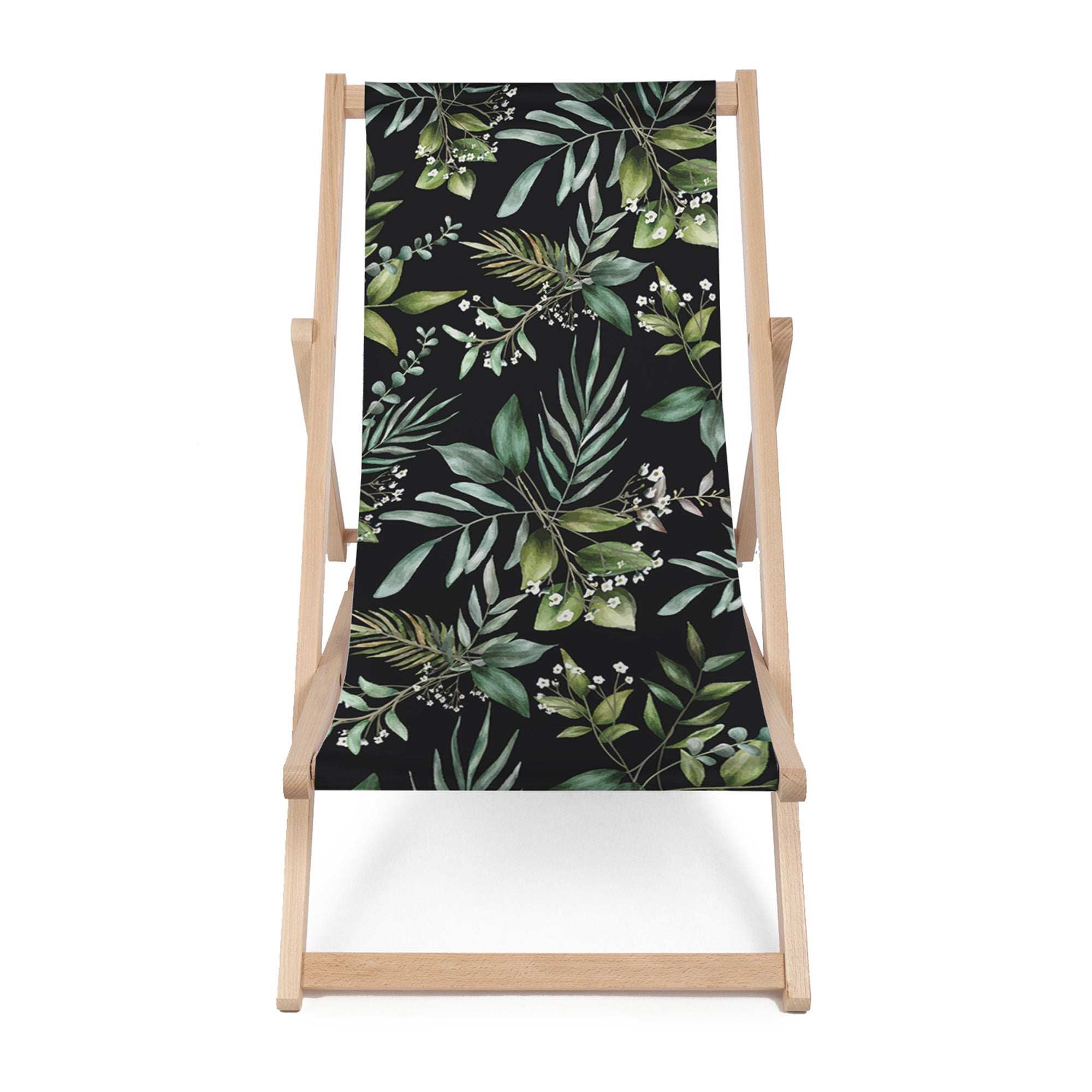 Leżak drewniany Watercolor Elegant Floral-M