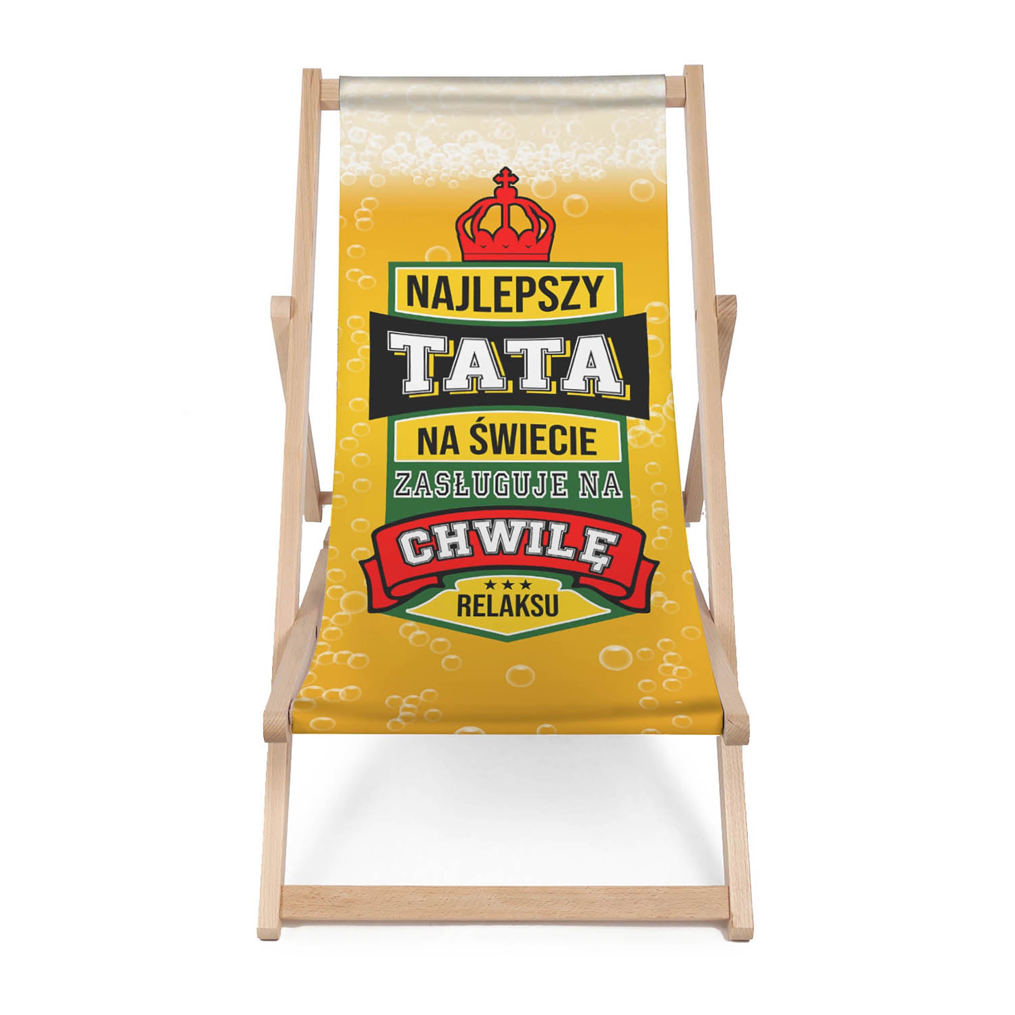 Leżak drewniany Najlepszy Tata