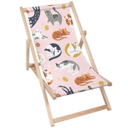 Leżak drewniany Pastel Cats-M