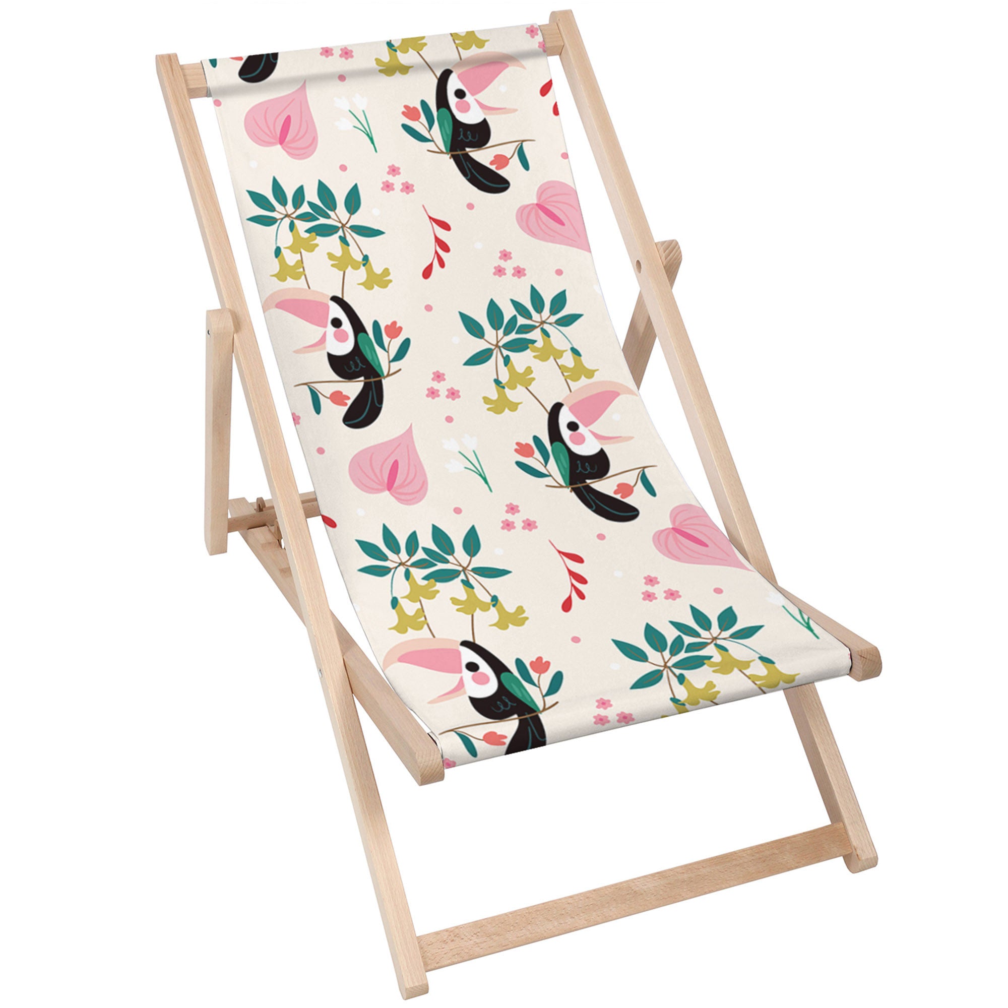 Leżak drewniany Toucan Pastel-M