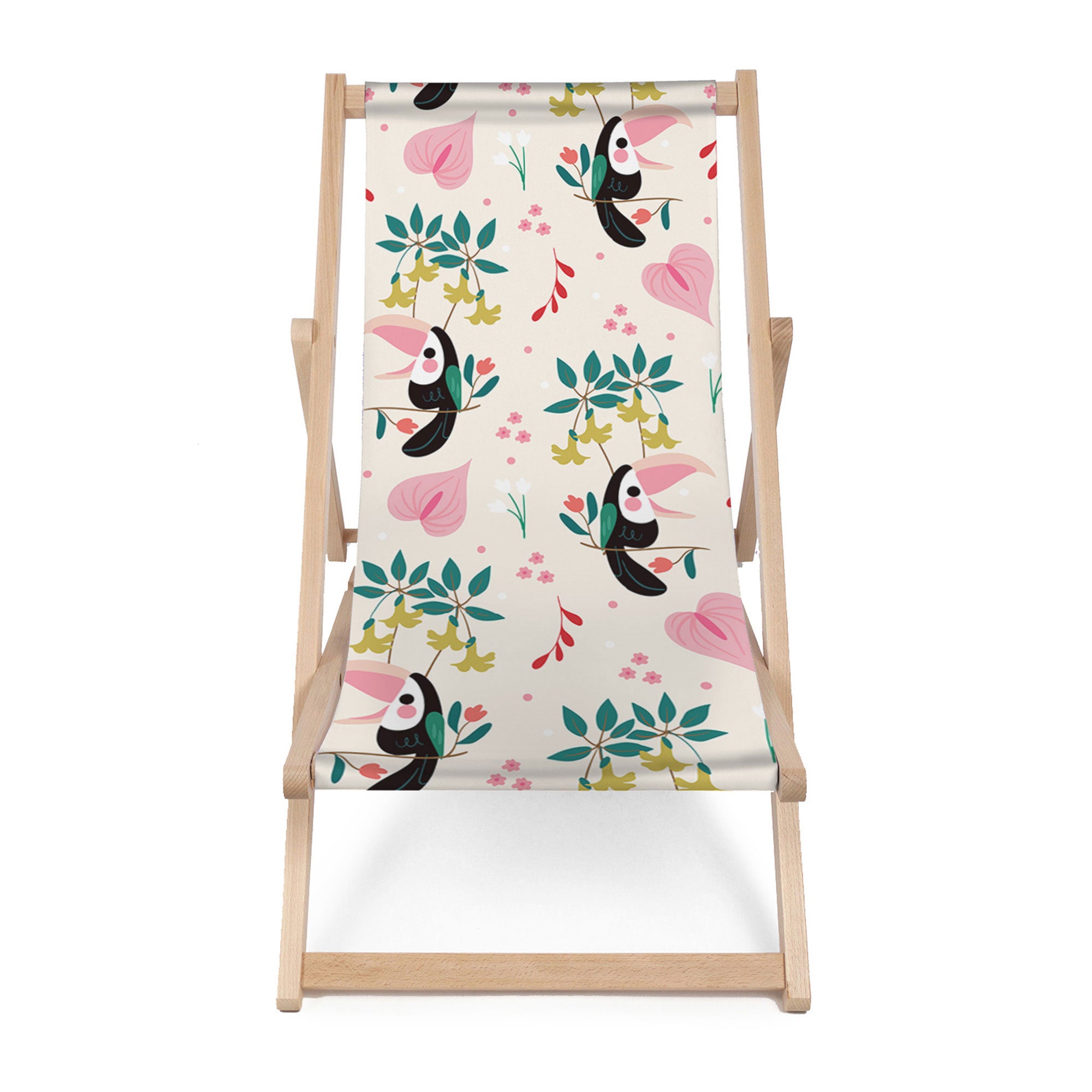 Leżak drewniany Toucan Pastel-M
