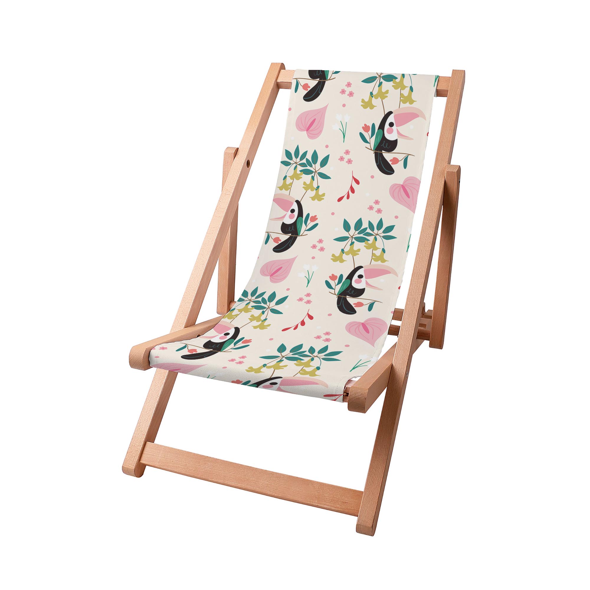 Leżak drewniany Toucan Pastel-S