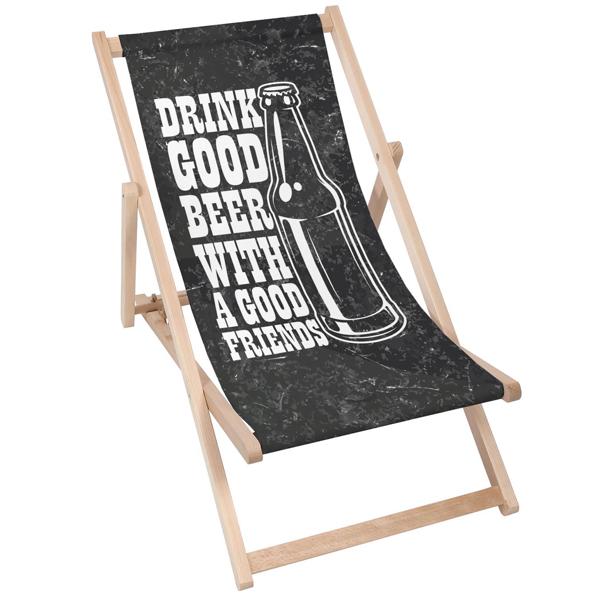 Leżak drewniany Drink Good Beer