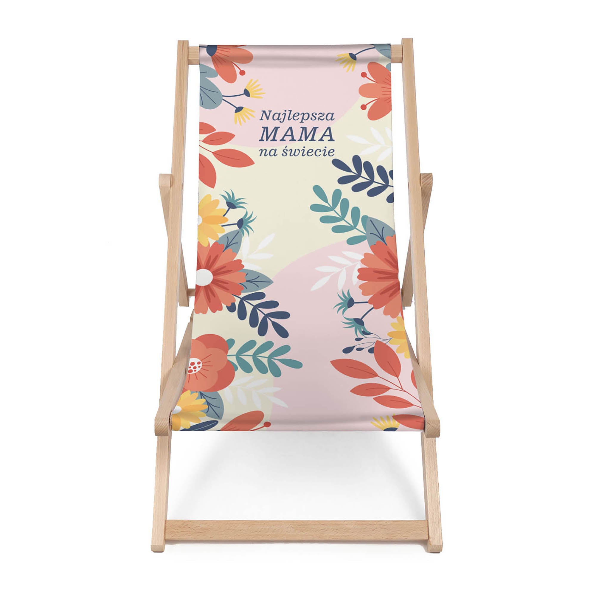 Leżak drewniany Ńajlepsza Mama