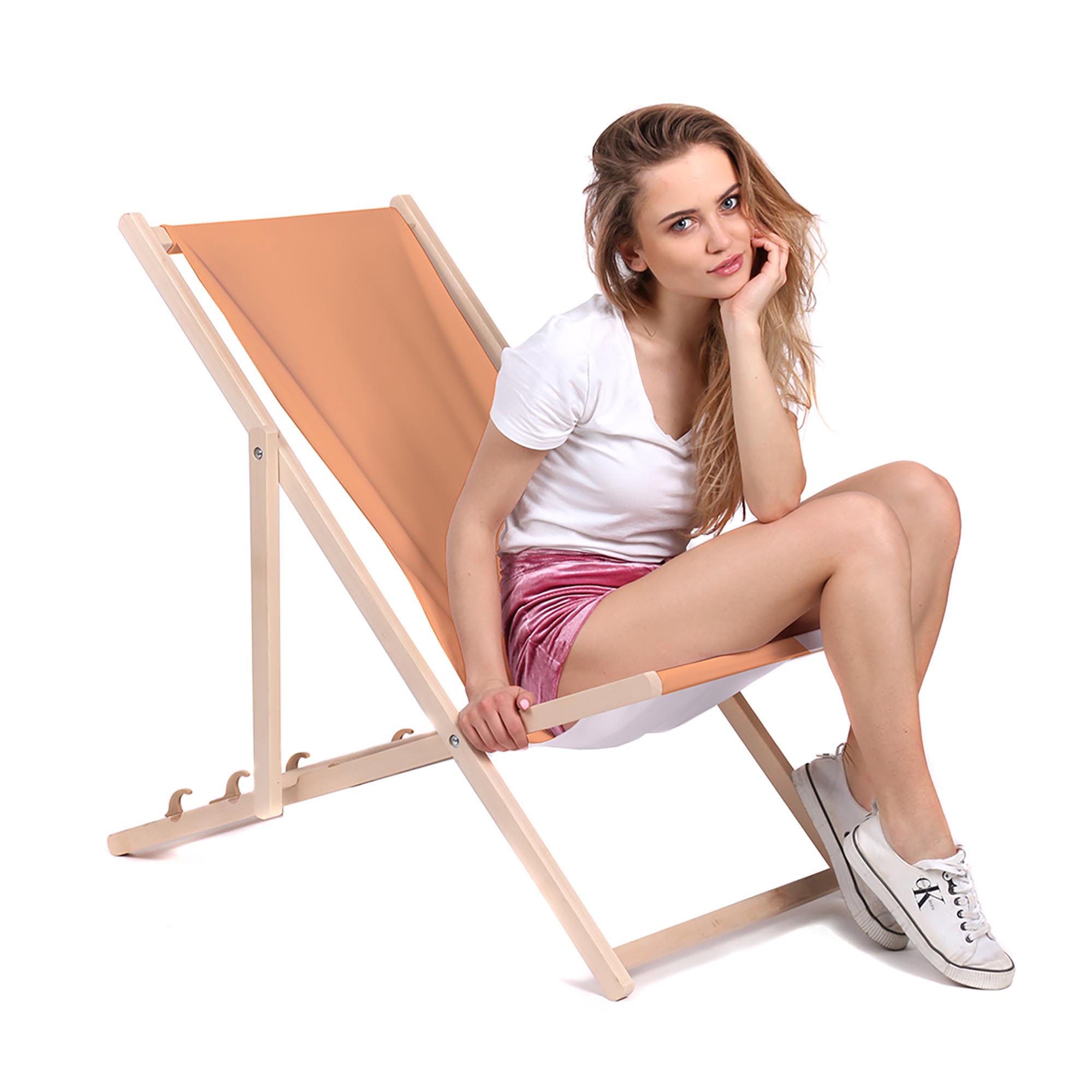 Dřevěné lehátko Basic-M-BEIGE