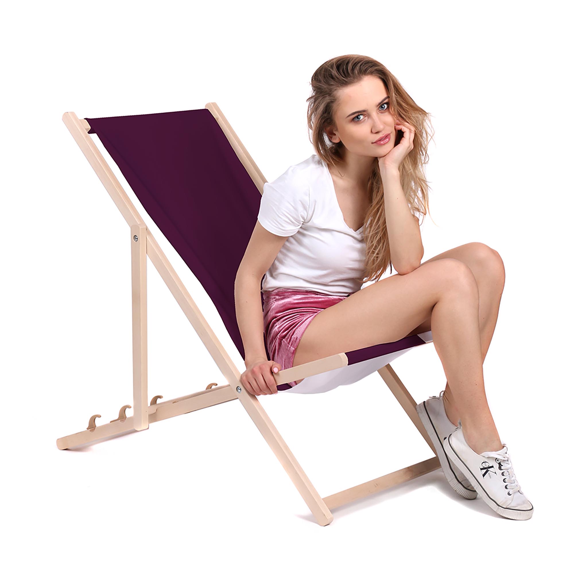 Leżak drewniany Basic-M-PLUM