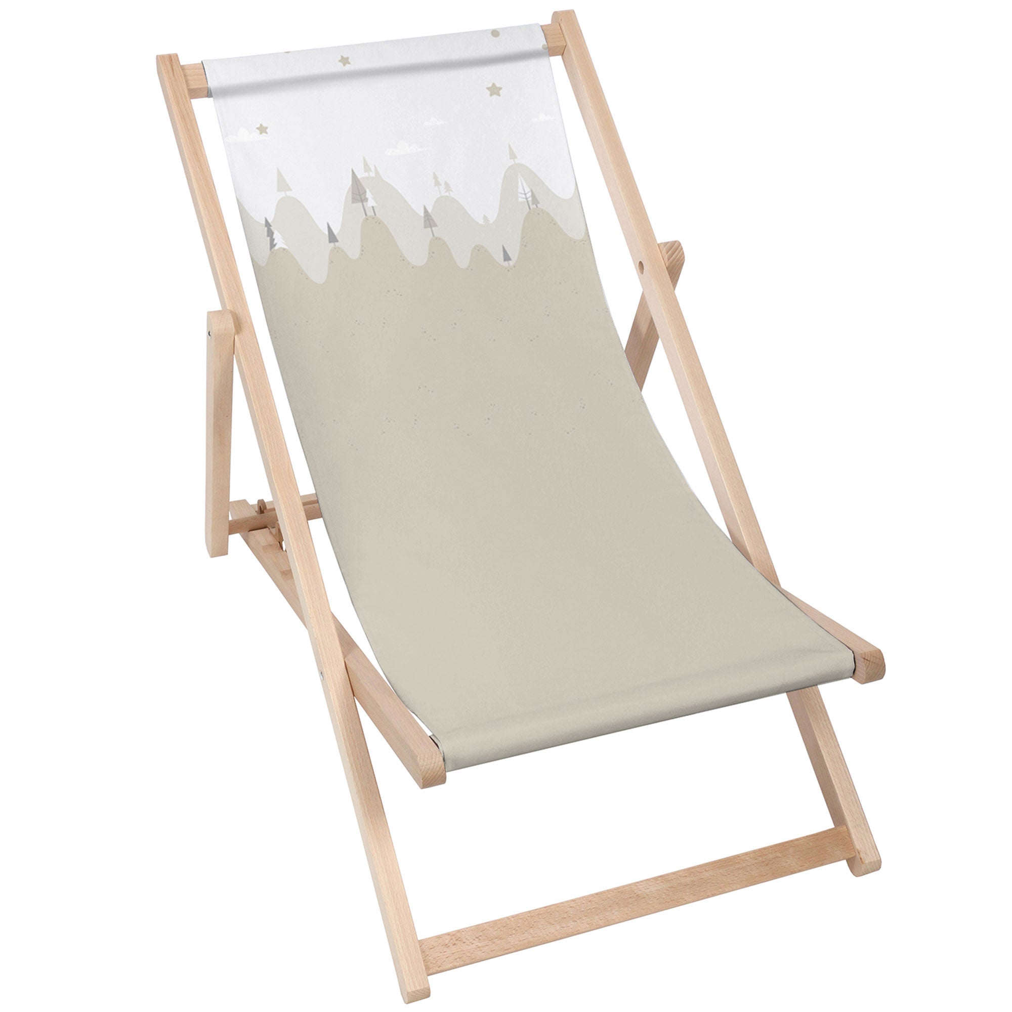Leżak drewniany Beige Forest-M
