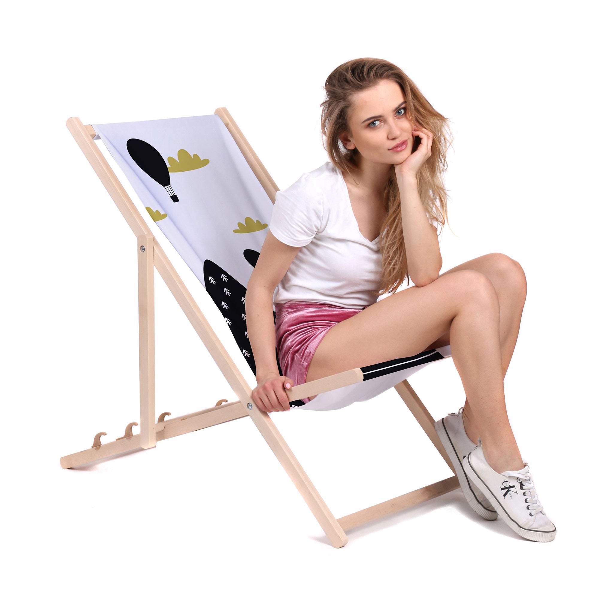 Leżak drewniany Black Balloon-M