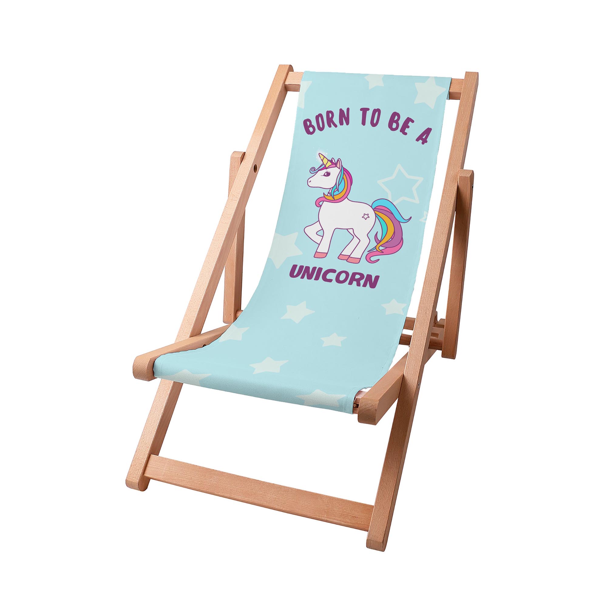 Drevené ležadlo Born to be a unicorn-S