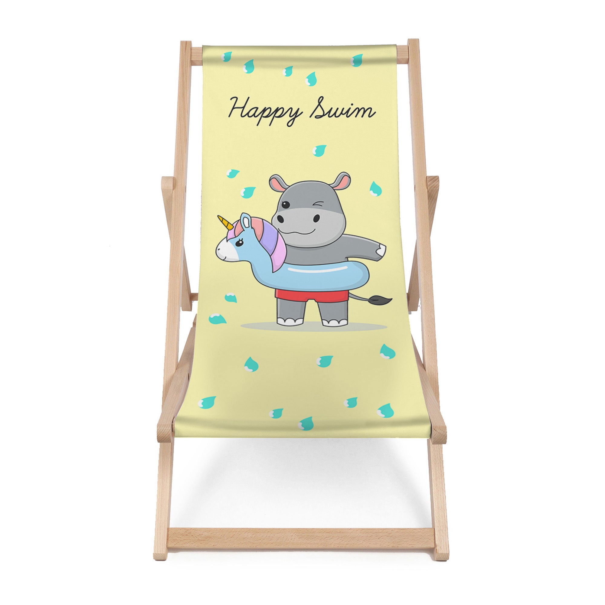 Leżak drewniany Happy Swim Boy-M