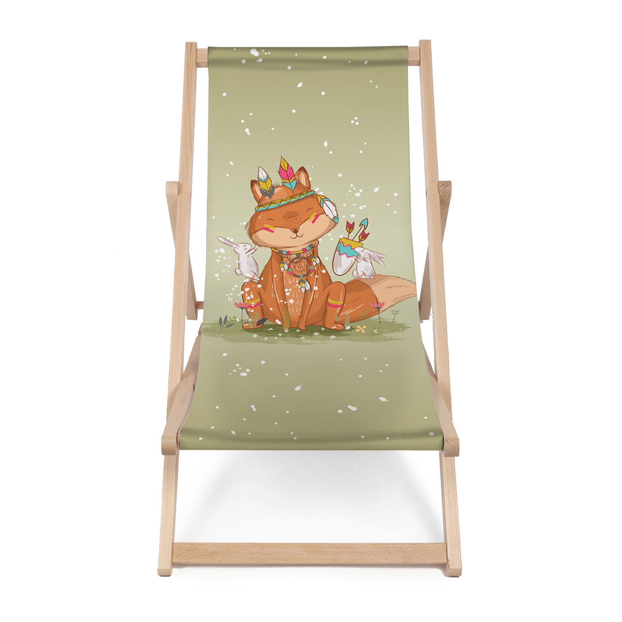 Leżak drewniany Little Fox Boho-M