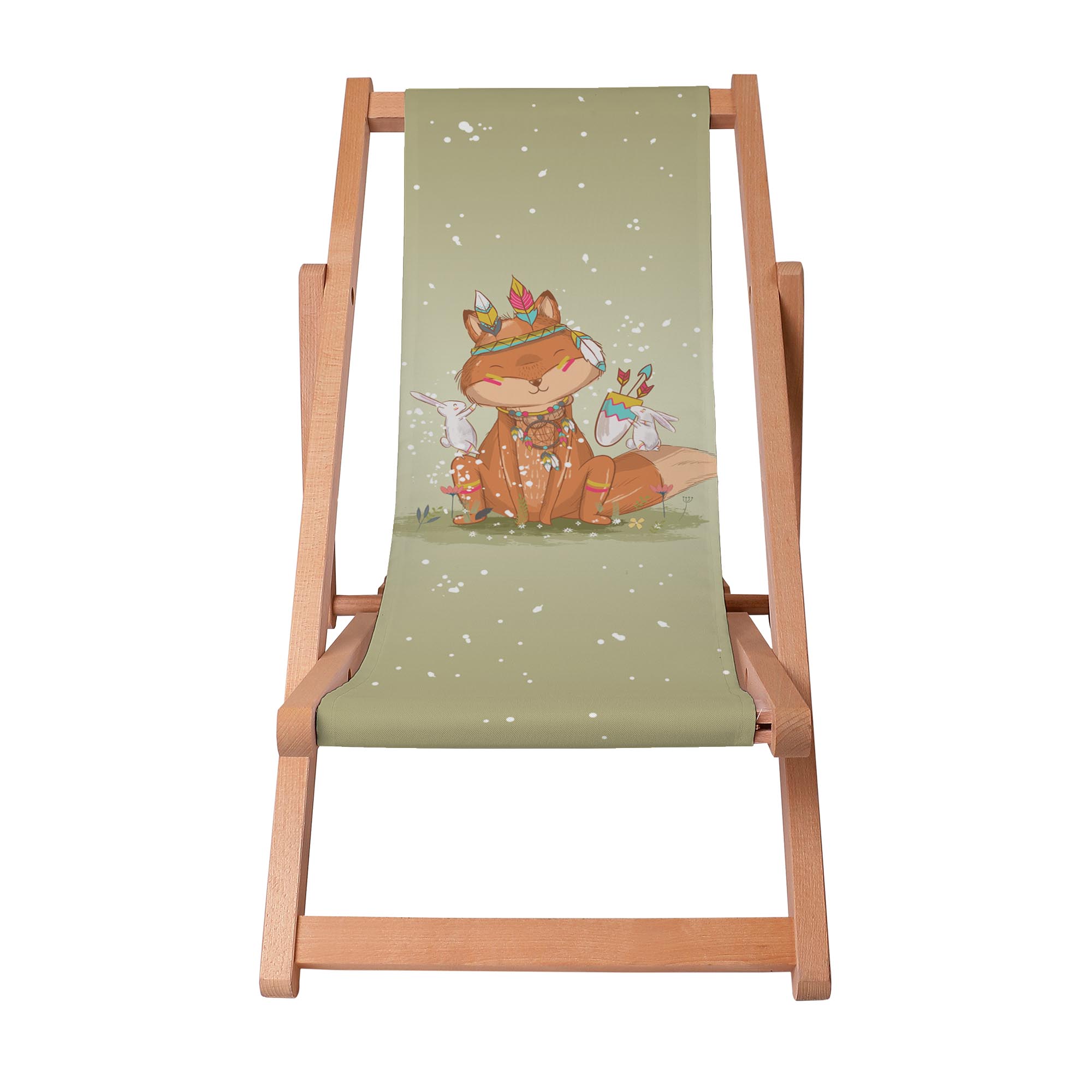 Leżak drewniany Little Fox Boho-S