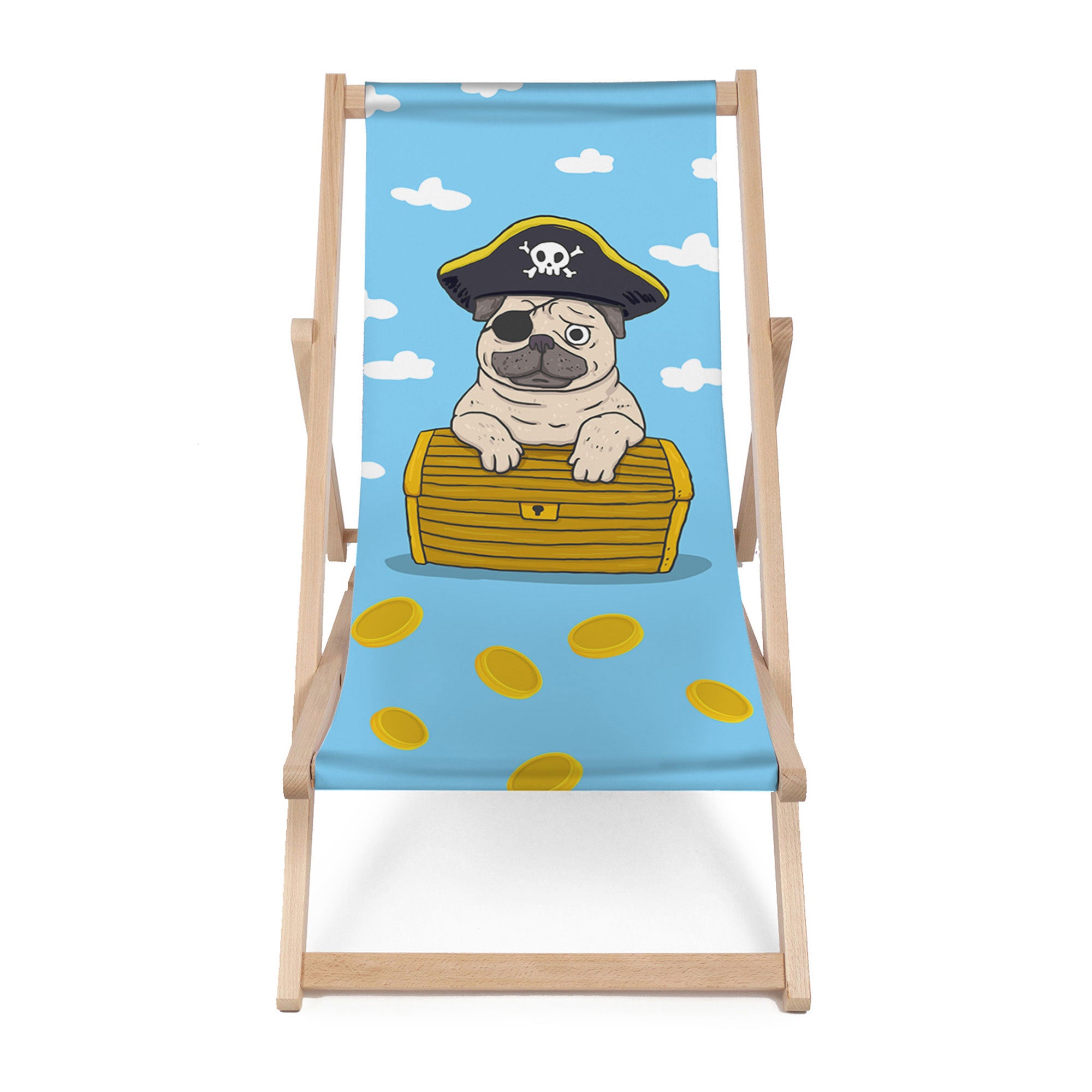 Leżak drewniany Pirate Pug-M