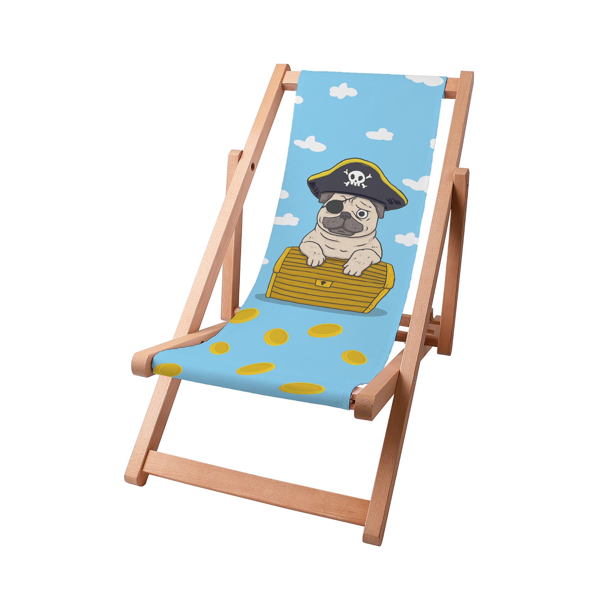 Leżak drewniany Pirate Pug-S