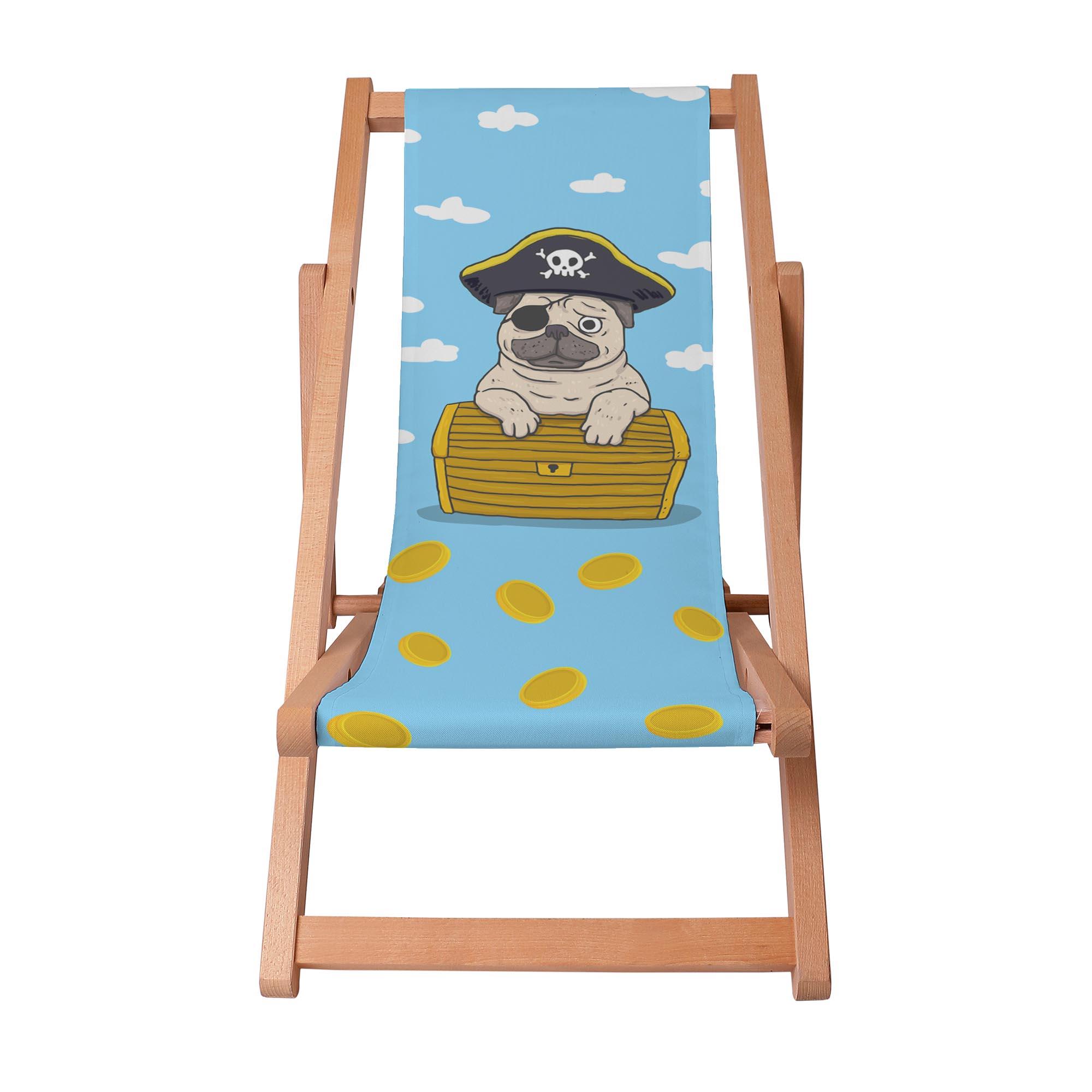 Leżak drewniany Pirate Pug-S