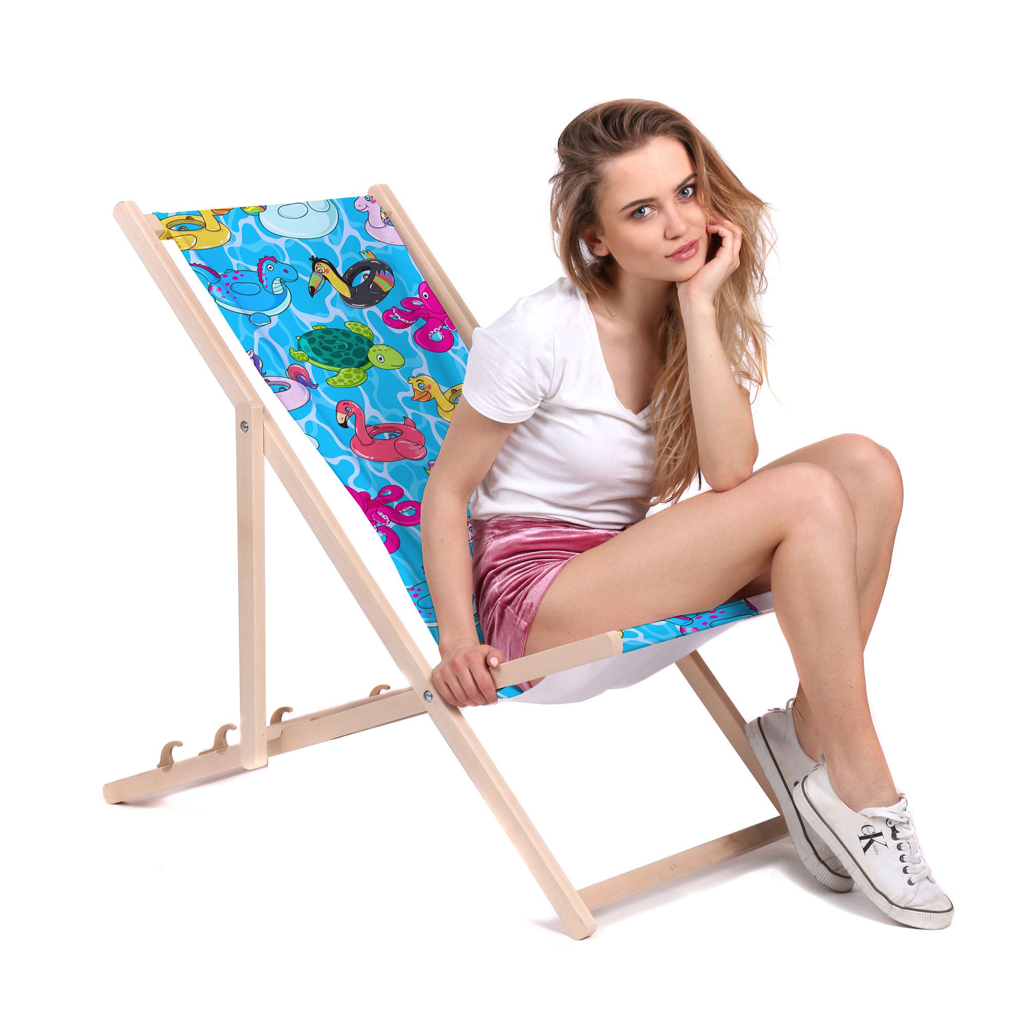 Leżak drewniany Pool Toys-M
