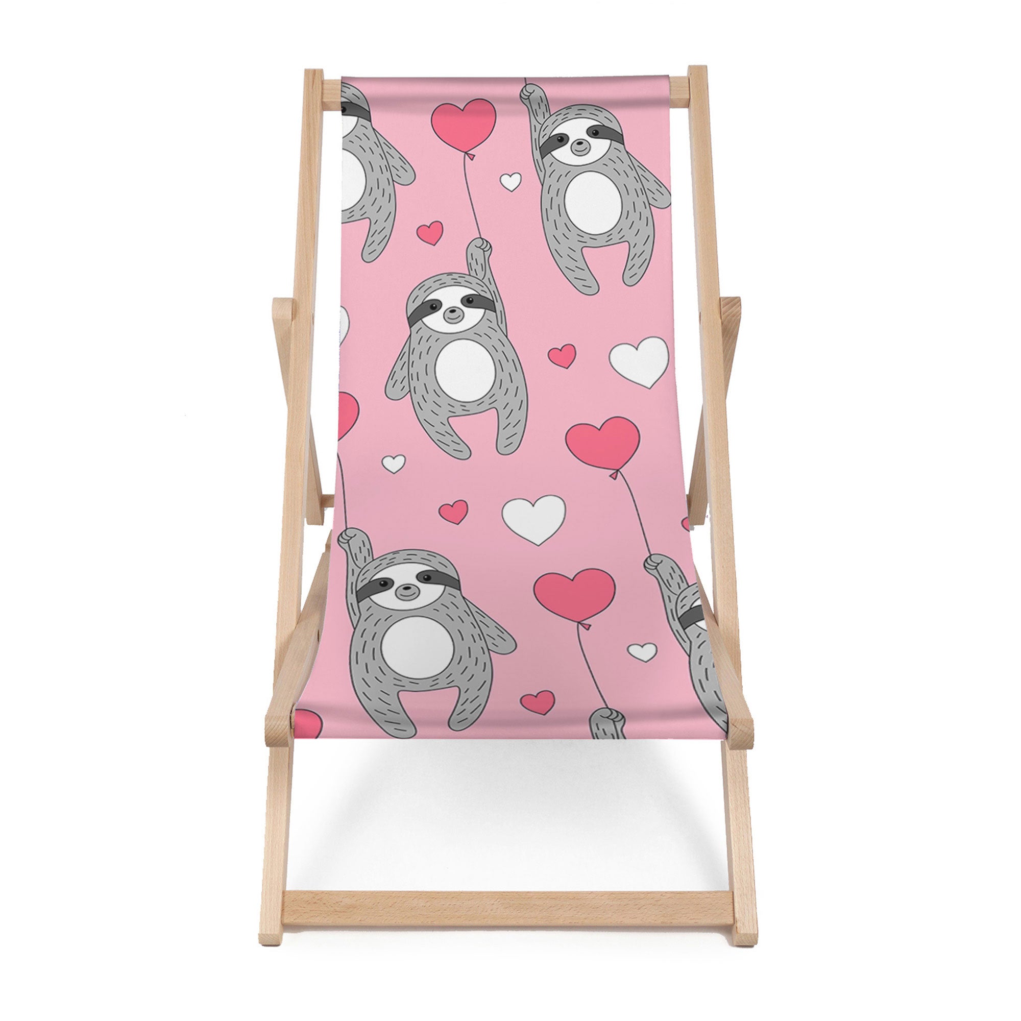 Leżak drewniany Sloth Heart Balloons-M