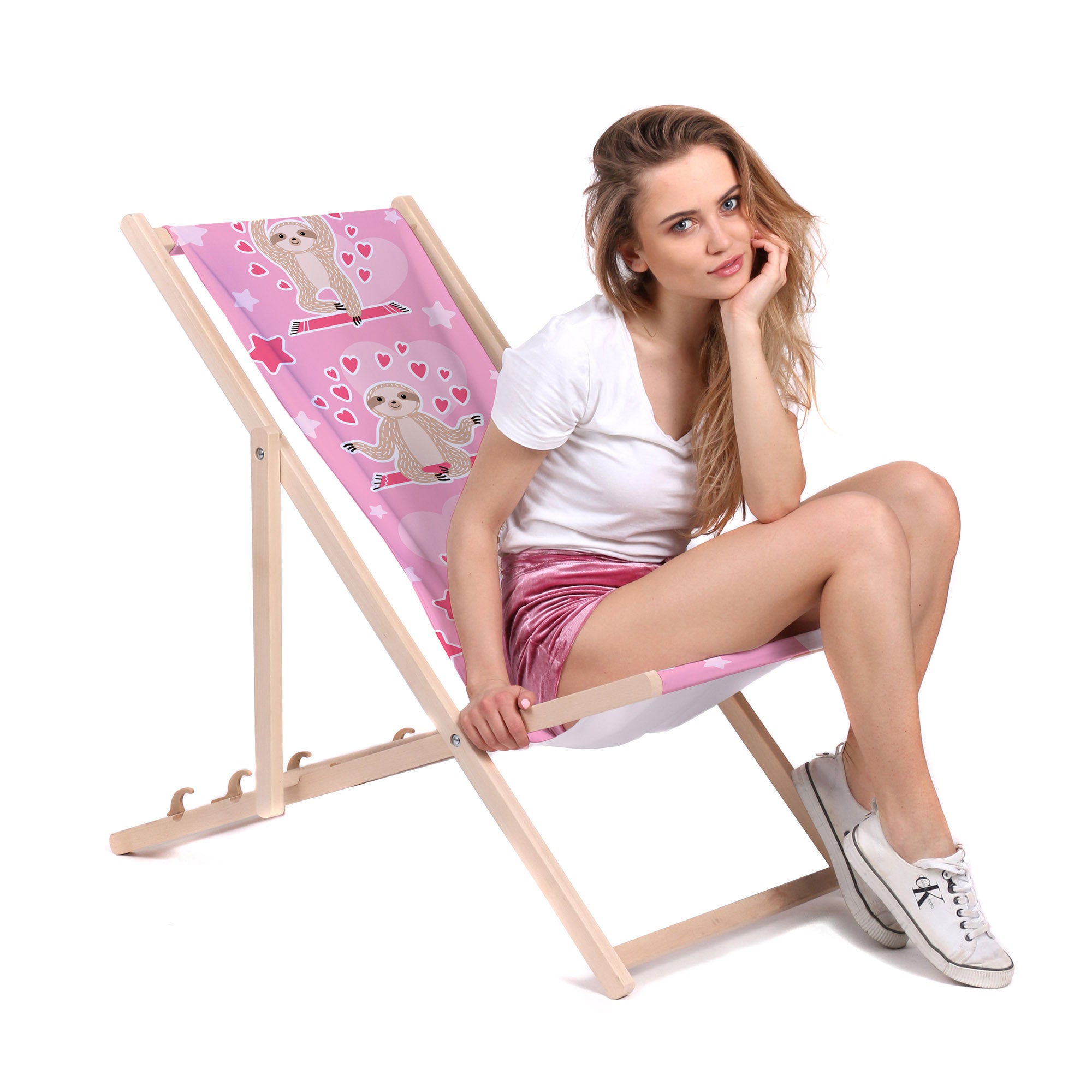 Leżak drewniany Sloth Love-M