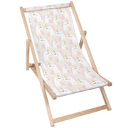 Leżak drewniany Sweet Pink Unicorn-M