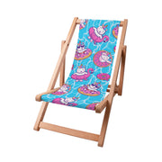 Leżak drewniany Swimming Unicorns-S