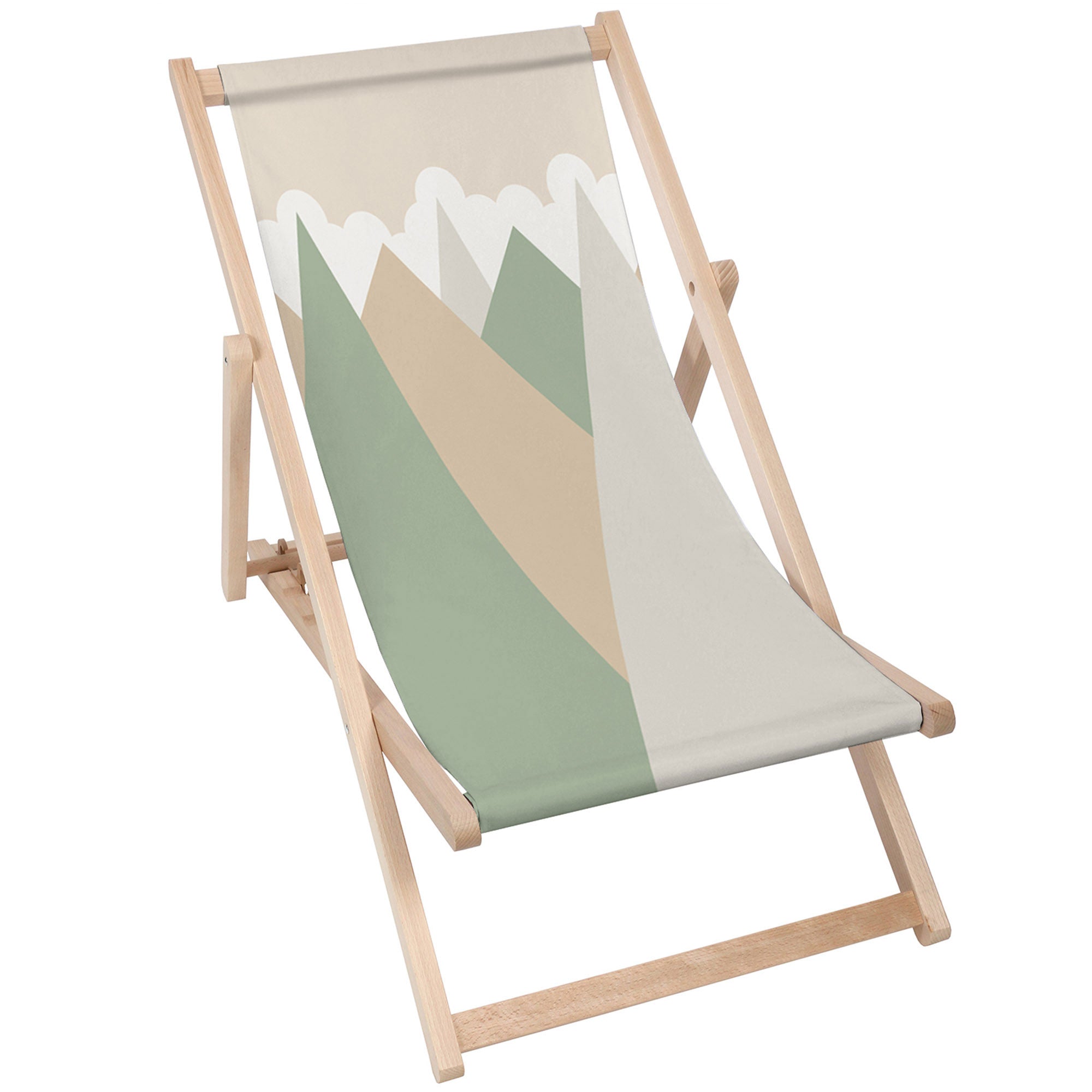 Leżak drewniany Triangles Trees-M