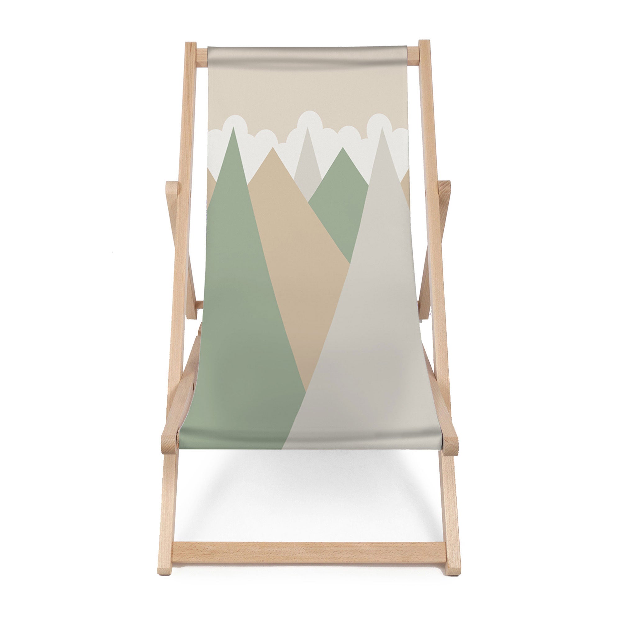 Leżak drewniany Triangles Trees-M