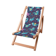 Leżak drewniany Turquoise Unicorns-S