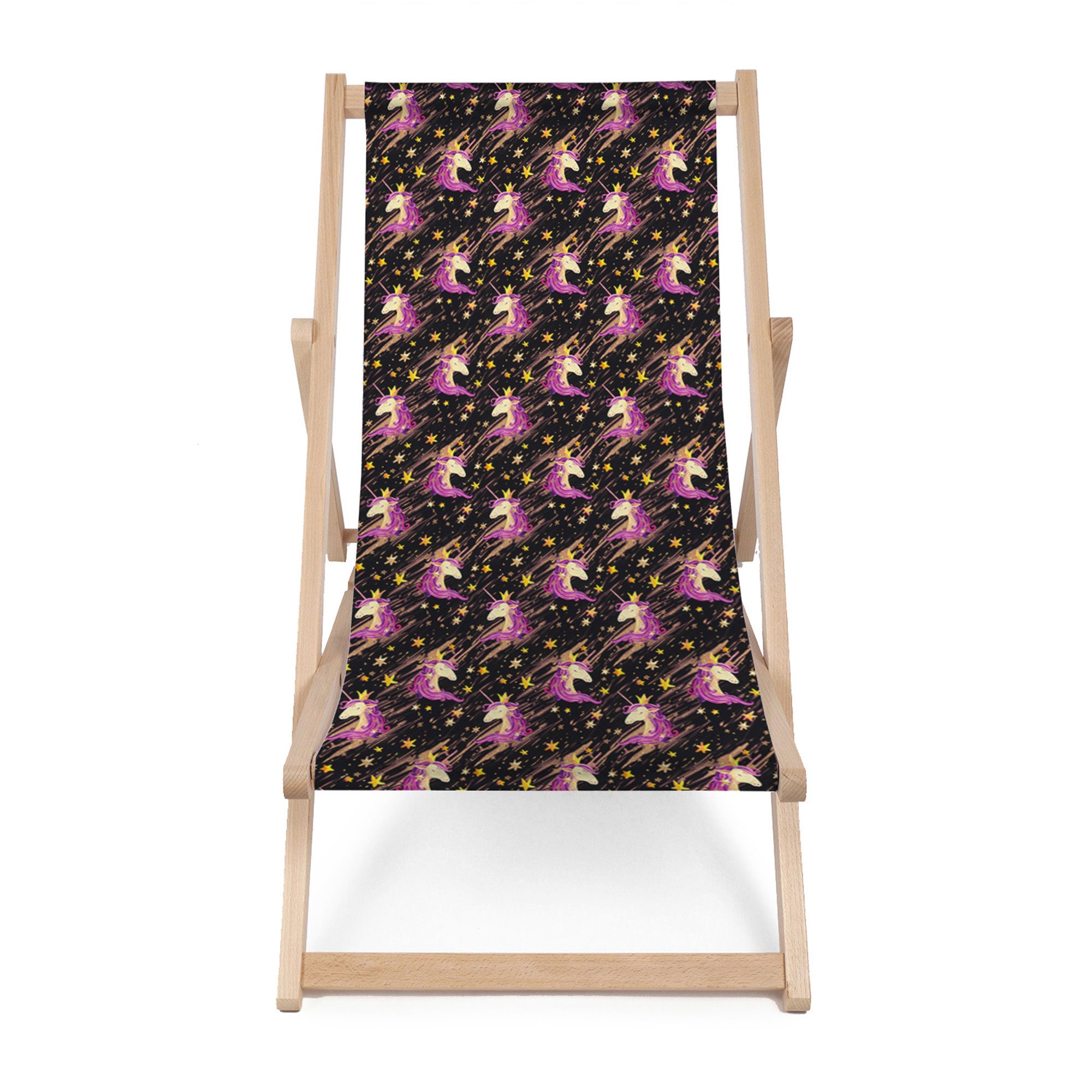 Wooden Deck Chair Unicorn Queen-M