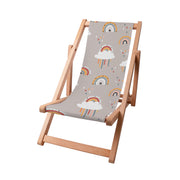 Leżak drewniany Beige Rainbow-S