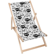 Leżak drewniany Black and White Cats-M
