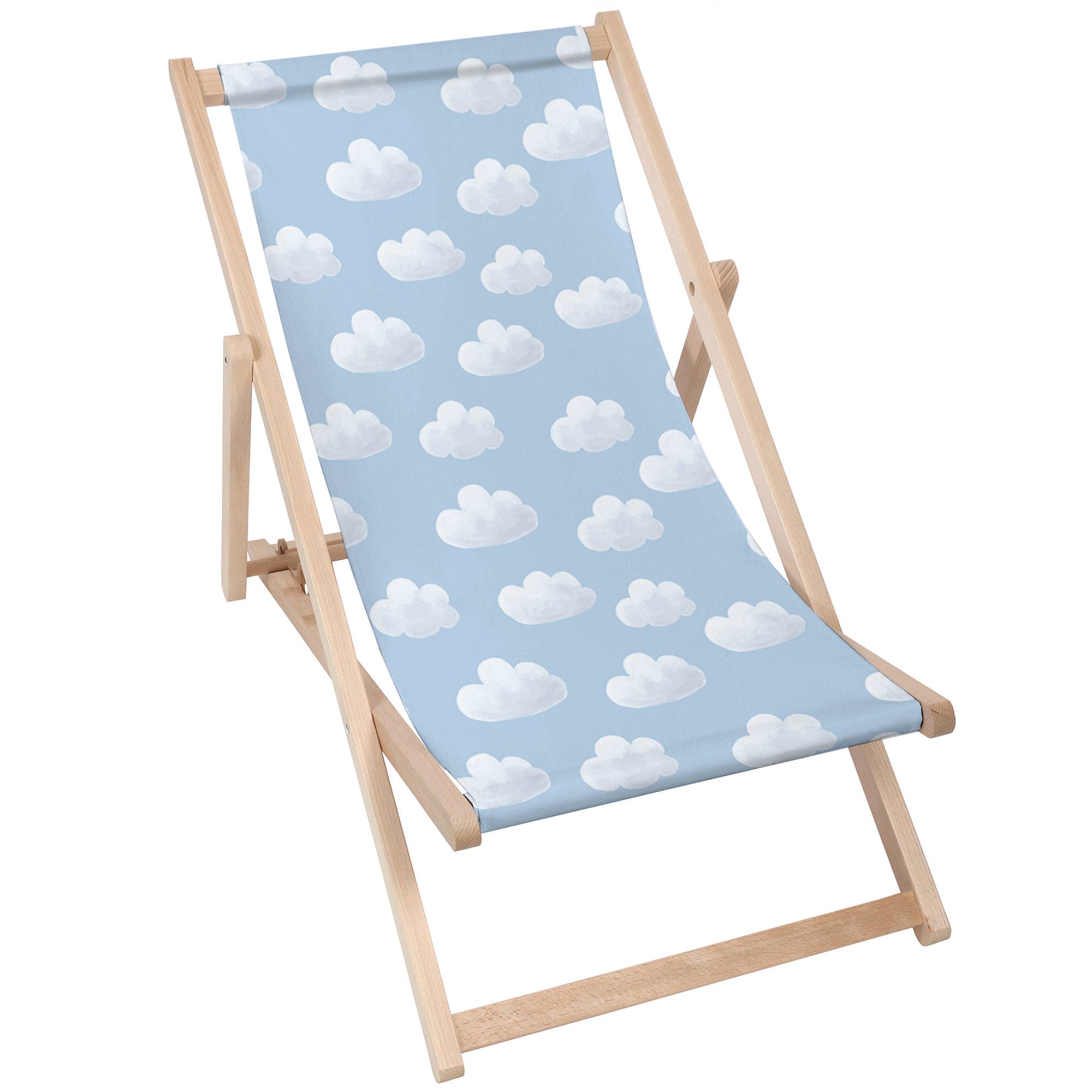 Leżak drewniany Blue Clouds-M