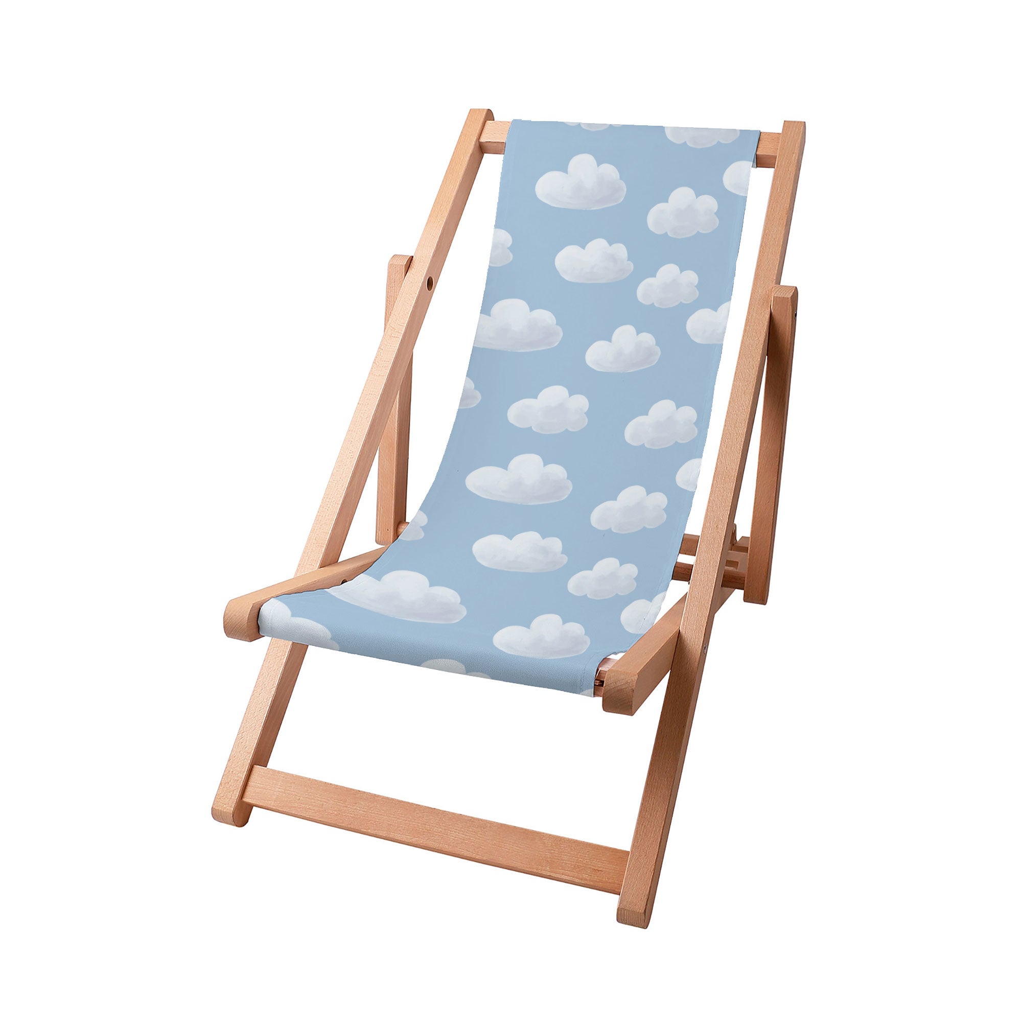 Leżak drewniany Blue Clouds-S