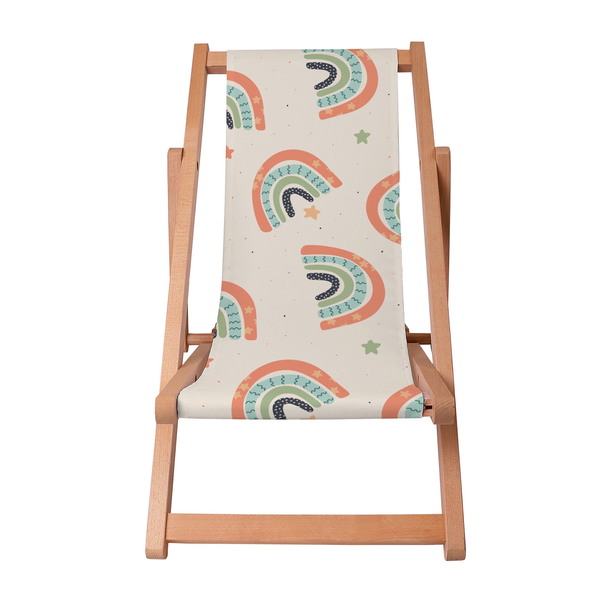 Leżak drewniany Boho Rainbow With Stars
