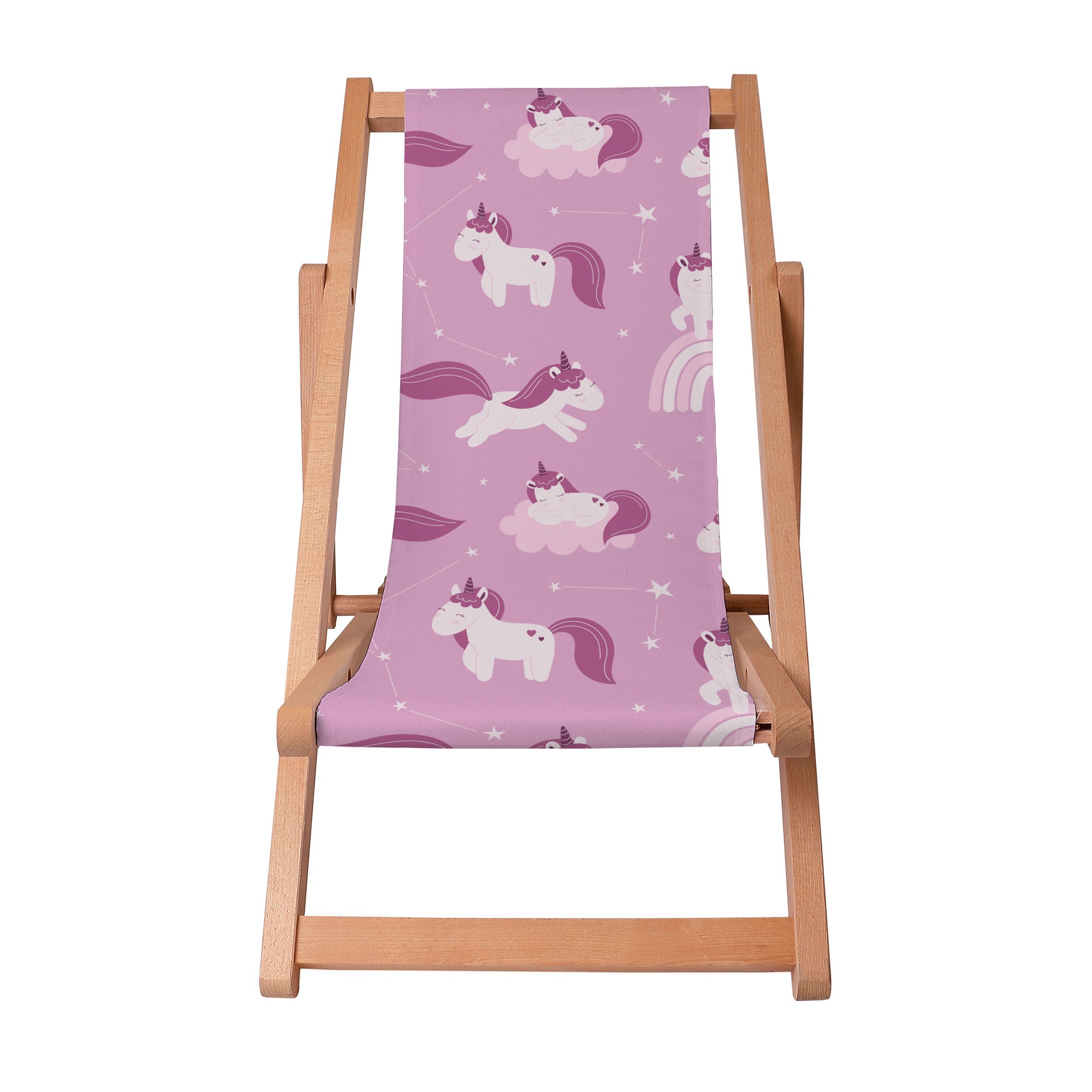 Leżak drewniany Unicorns and Clouds-S