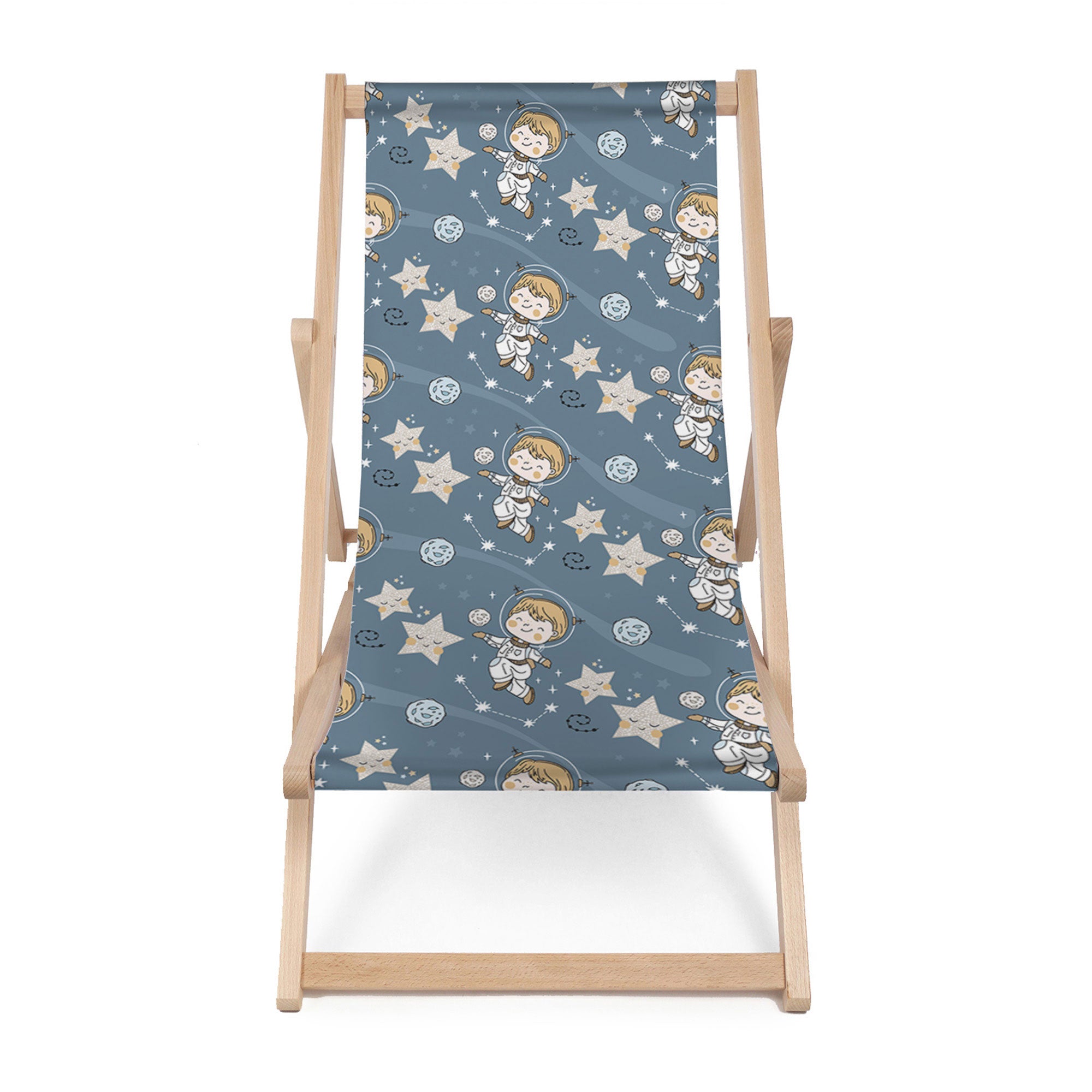 Wooden Deck Chair Boy in Space-M