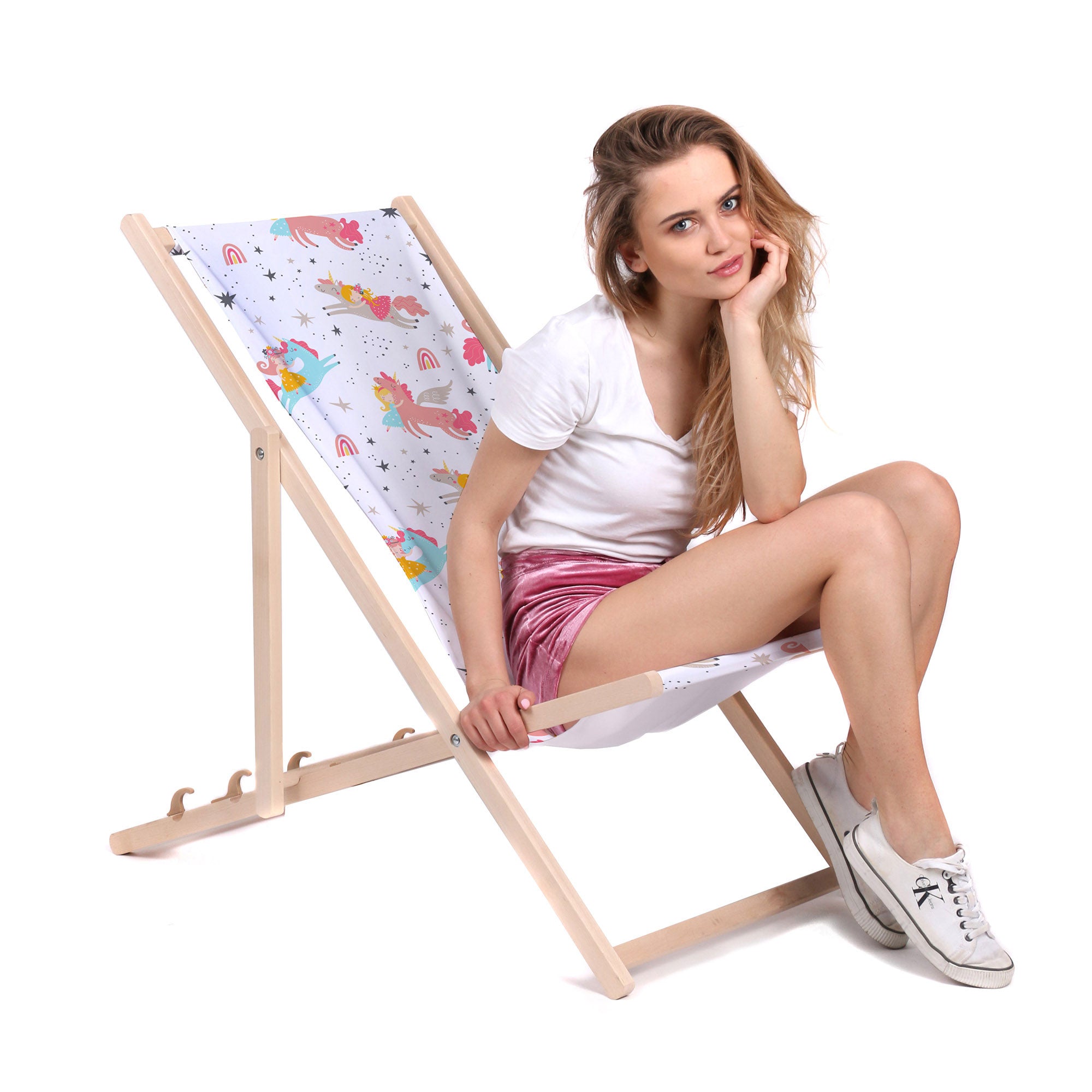 Leżak drewniany Unicorn Princess-M