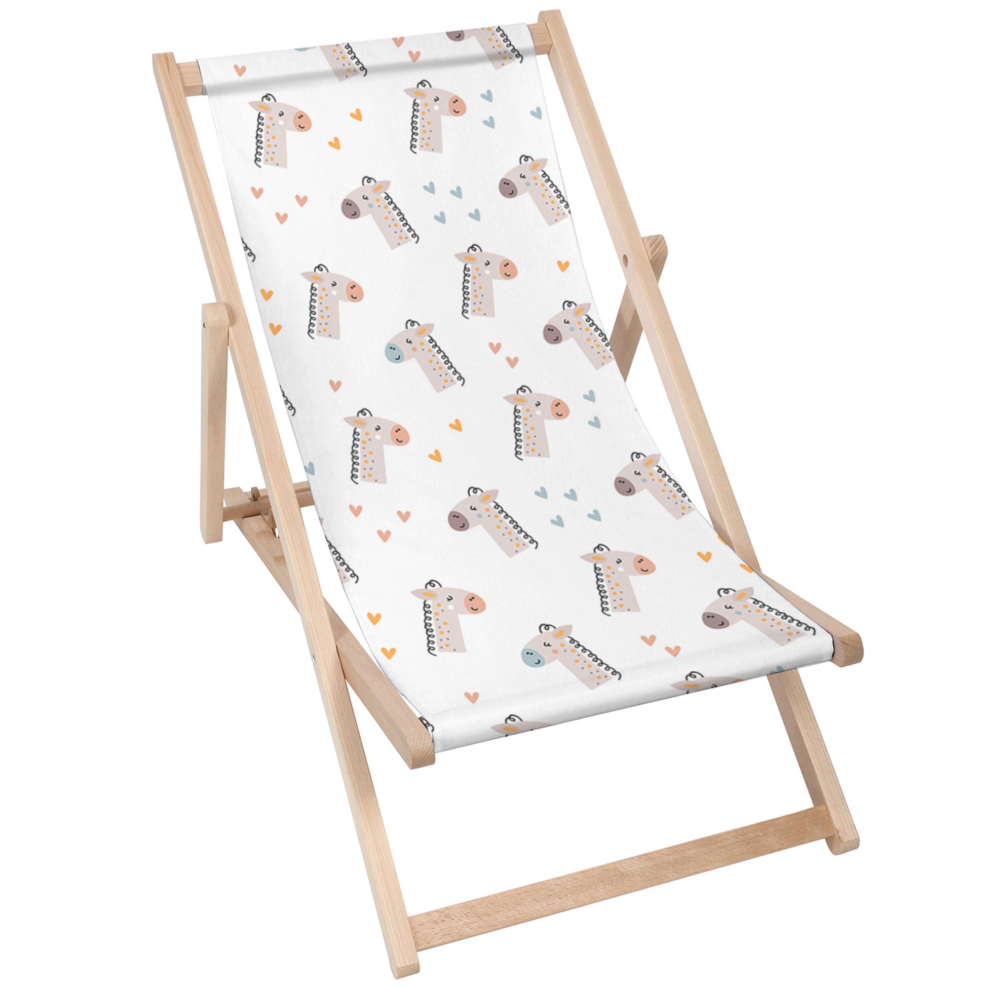Leżak drewniany Cute Giraffe-M