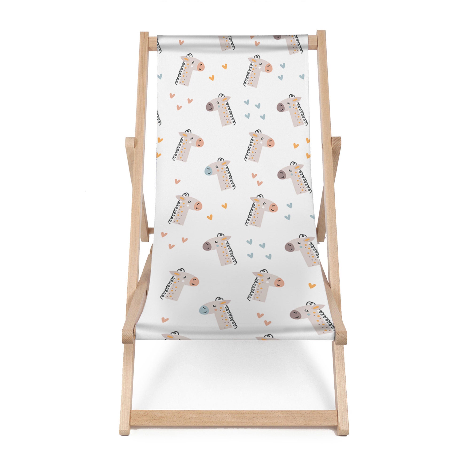 Leżak drewniany Cute Giraffe-M