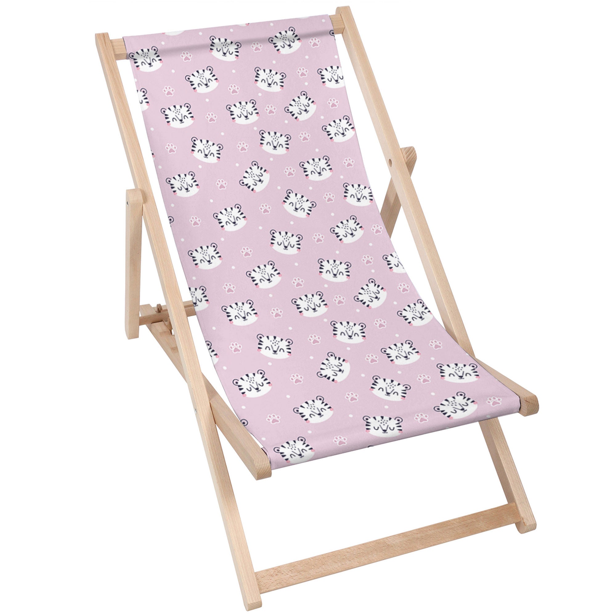 Leżak drewniany Cute Tiger Paws-M