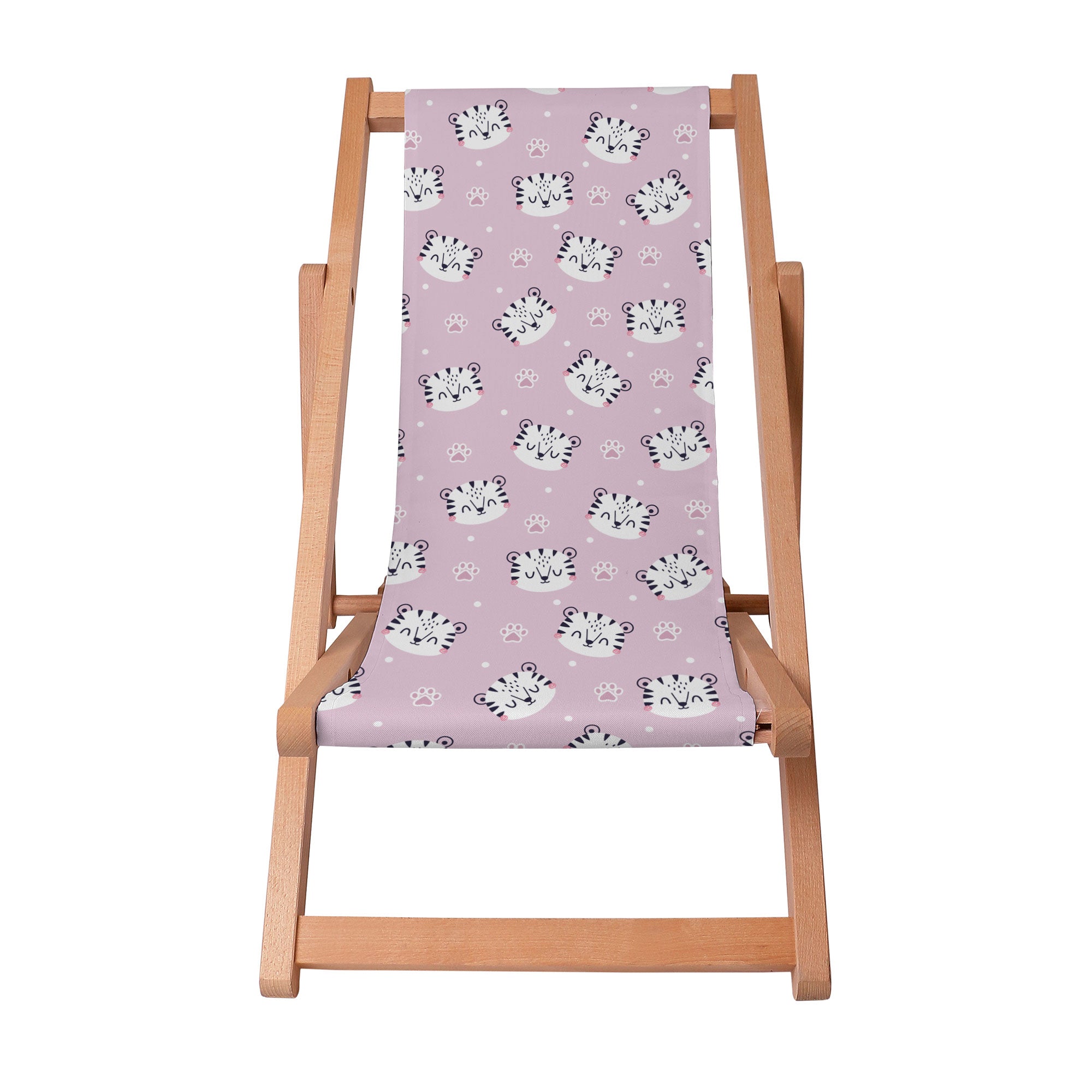 Leżak drewniany Cute Tiger Paws-S
