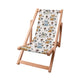 Wooden Deck Chair Dogs and Flowers-S