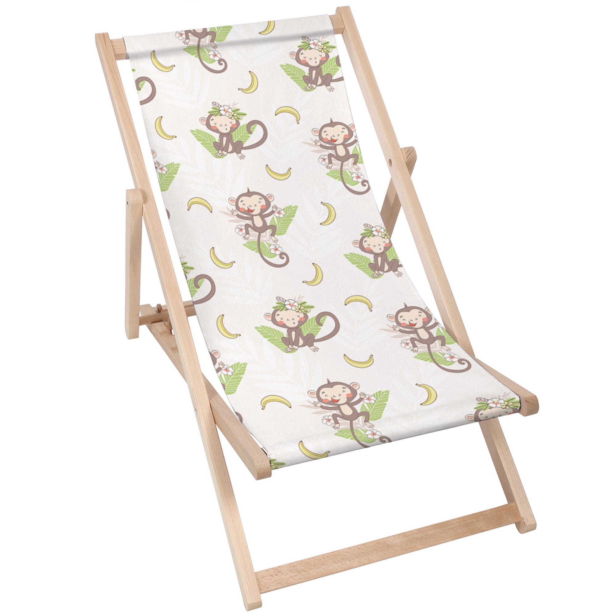 Leżak drewniany Funny Monkeys-M