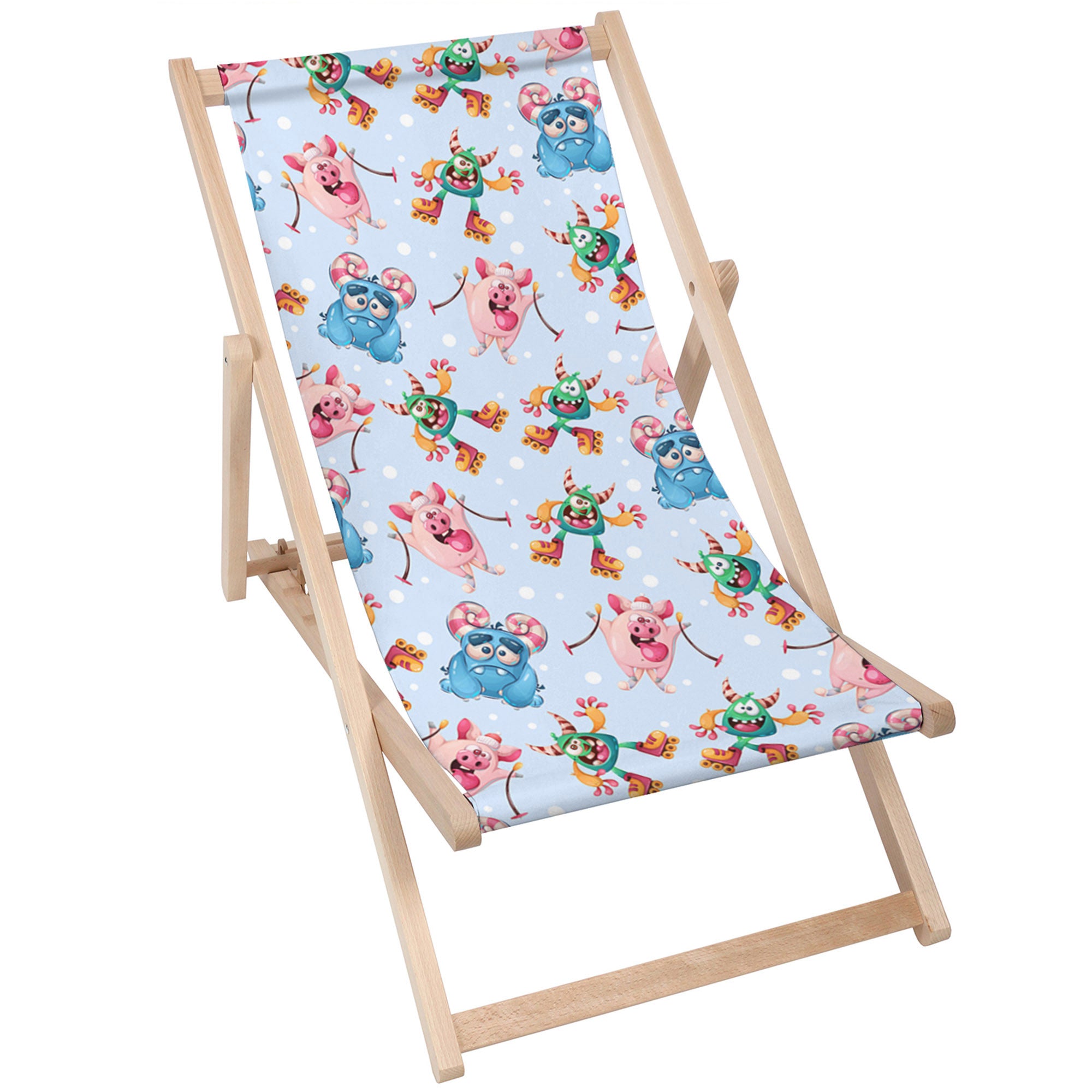 Leżak drewniany Funny Monsters-M
